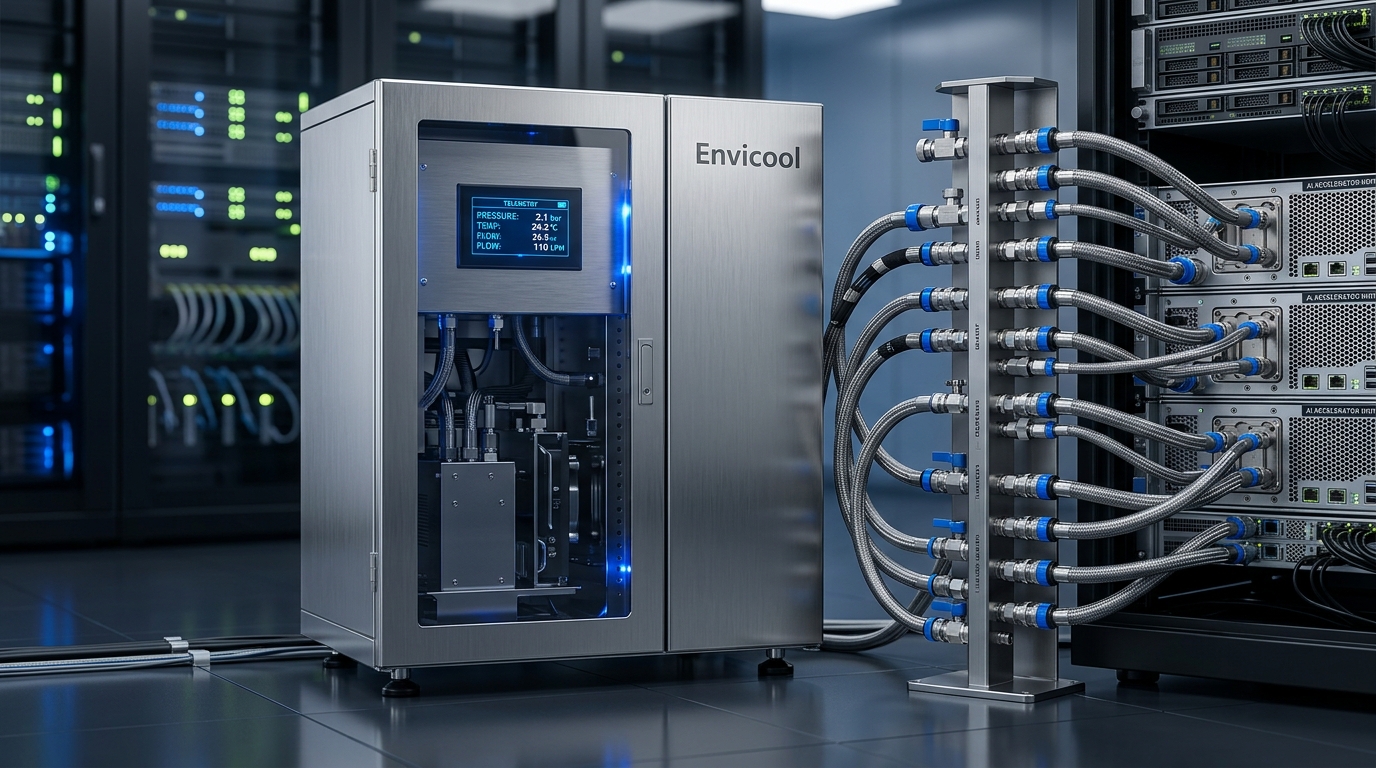 Модульная контейнерная насосная станция Envicool Coolinside 40ft (1.5 МВт CDU)